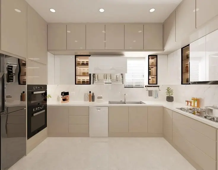 Expert L-Shaped Kitchen Interior Designs in Lucknow-HouseCraft